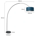 anne light & home floor lamp CURVE E27 IP20, dimmable