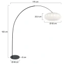 anne light & home floor lamp CURVE E27 IP20, dimmable