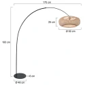 anne light & home floor lamp CURVE E27 IP20, dimmable