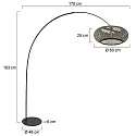 anne light & home floor lamp CURVE E27 IP20, dimmable