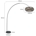 anne light & home Lampadaire CURVE E27 IP20, gradable