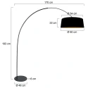 anne light & home floor lamp CURVE E27 IP20, dimmable