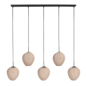Luminaire à suspension SILURA 5 flammes E27 IP20, noir gradable