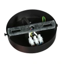 pendant luminaire DROVIA 1 flame E27 IP20, black dimmable