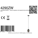 Mexlite pendant luminaire DROVIA 1 flame E27 IP20, black dimmable