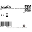 Mexlite Luminaire à suspension SFERIO à 1 flamme E27 IP20, noir gradable