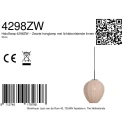 pendant luminaire SILURA 1 flame E27 IP20, creme dimmable