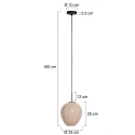 Mexlite Luminaire à suspension SILURA à 1 flamme E27 IP20, crème gradable