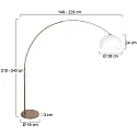 Steinhauer Lampadaire SPARKLED LIGHT E27 IP20, gradable