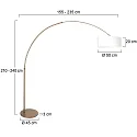 Steinhauer Lampadaire SPARKLED LIGHT E27 IP20, gradable