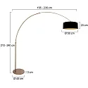 Steinhauer Lampadaire SPARKLED LIGHT E27 IP20, gradable