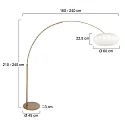 Steinhauer Lampadaire SPARKLED LIGHT E27 IP20, gradable