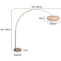 Steinhauer Lampadaire SPARKLED LIGHT E27 IP20, gradable