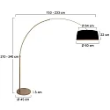Steinhauer Lampadaire SPARKLED LIGHT E27 IP20, gradable