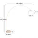 Steinhauer Lampadaire SPARKLED LIGHT E27 IP20, gradable