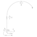 Steinhauer Lampadaire SPARKLED LIGHT E27 IP20, gradable