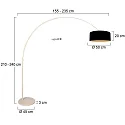 Steinhauer Lampadaire SPARKLED LIGHT E27 IP20, gradable