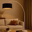 Steinhauer Lampadaire SPARKLED LIGHT E27 IP20, gradable