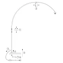 Steinhauer Lampadaire SPARKLED LIGHT E27 IP20, gradable