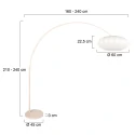 Steinhauer Lampadaire SPARKLED LIGHT E27 IP20, gradable