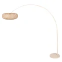 Steinhauer Lampe à arc MAZE NATURAL à 1 flamme E27 IP20, crème gradable