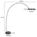 Mexlite floor lamp LUNA-ARC IP20, dimmable