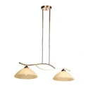 Steinhauer pendant luminaire ANTHEA 2 flames E27 IP20, bronze dimmable