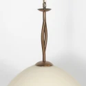 Steinhauer pendant luminaire ANTHEA 1 flame E27 IP20, bronze dimmable