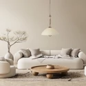 Steinhauer pendant luminaire ANTHEA 1 flame E27 IP20, bronze dimmable