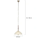 Steinhauer pendant luminaire ANTHEA 1 flame E27 IP20, bronze dimmable
