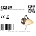 Steinhauer wall luminaire ANTHEA 1 flame E27 IP20, bronze dimmable