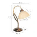 Steinhauer Lampe de table ANTHEA E27 IP20, gradable