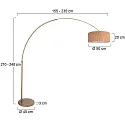 Steinhauer Lampadaire SPARKLED LIGHT E27 IP20, gradable