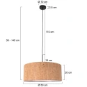 Steinhauer pendant luminaire SPARKLED LIGHT 1 flame E27 IP20, black dimmable