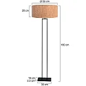 Steinhauer floor lamp STANG E27 IP20, dimmable