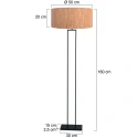 Steinhauer Lampadaire STANG E27 IP20, gradable