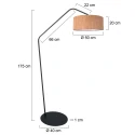 anne light & home Lampadaire ZIG-ZAG E27 IP20, gradable