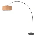 anne light & home Lampe à arc CURVE à 1 flamme E27 IP20, noir gradable