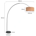 anne light & home floor lamp CURVE E27 IP20, dimmable