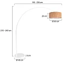 Steinhauer Lampadaire SPARKLED LIGHT E27 IP20, gradable