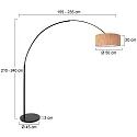 Steinhauer Lampadaire SPARKLED LIGHT E27 IP20, gradable