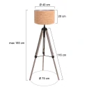 Mexlite floor lamp TRIEK E27 IP20, dimmable