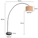 Mexlite floor lamp SOLVA E27 IP20, dimmable