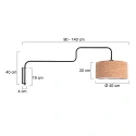 Steinhauer Luminaire mural BLOEBA à 1 flamme E27 IP20, noir gradable