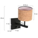 Steinhauer Luminaire mural STANG E27 IP20, gradable