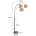 Steinhauer floor lamp SPARKLED LIGHT E27 IP20, dimmable