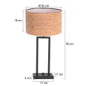 Steinhauer Lampe de table STANG E27 IP20, gradable