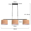 Steinhauer Luminaire à suspension STANG E27 IP20, gradable