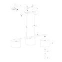 Steinhauer Luminaire à suspension STANG E27 IP20, gradable