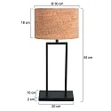 Steinhauer Lampe de table STANG E27 IP20, gradable